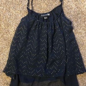 Forever 21 blue tank/blouse